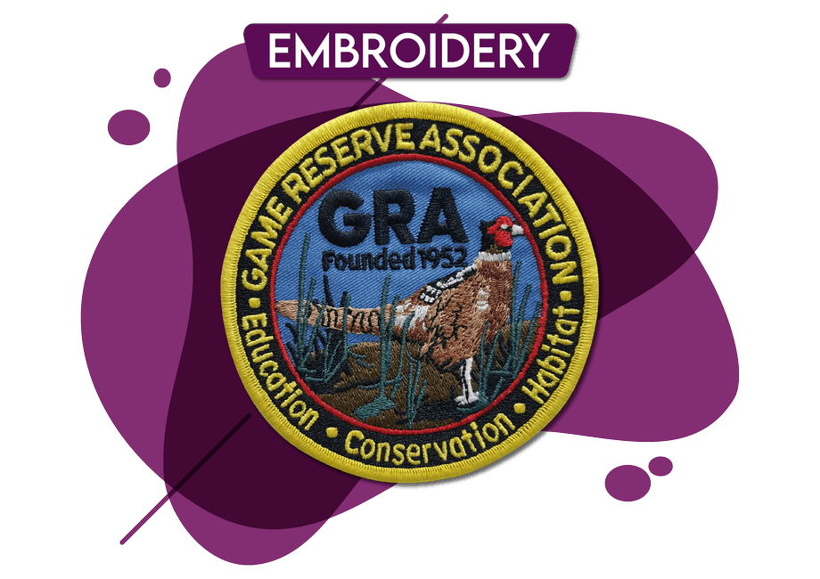 Embroidered patch example